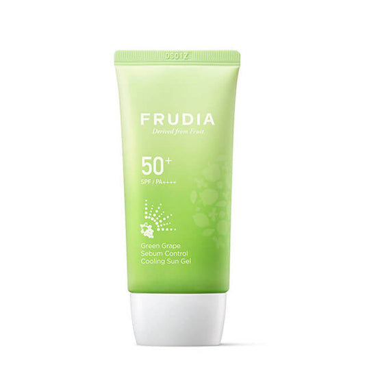 FRUDIA Green Grape Sebum Control Sun Gel - Opalovací krémový gel na ruce SPF50+ - pletovecentrum.cz