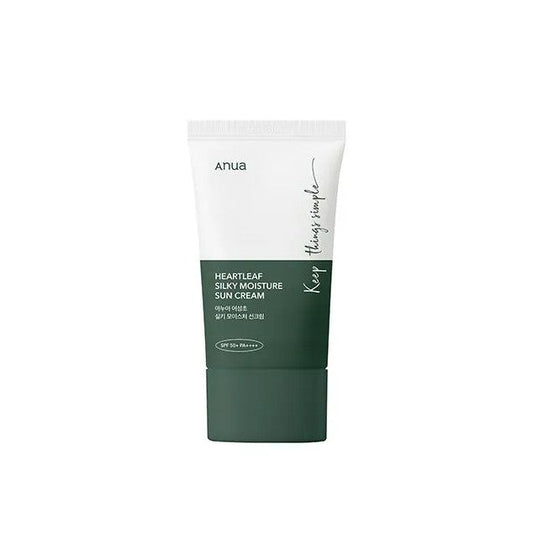 ANUA Heartleaf Silky Moisture Sun Cream - SPF - Opalovací krém - pletovecentrum.cz